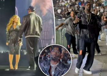 LeBron James rocks out at Jay-Z concert as NBA future unknown