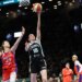 New York Libertyâs Pauline Astier (18) drives to the basket past Phoenix Mercury guard Jovana Nogic (29) during the second half of a WNBA basketball game at the Barclays Center in Brooklyn on Friday, May 29, 2026.