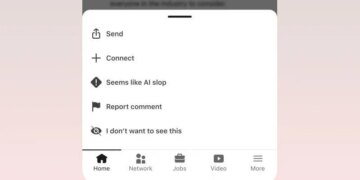 LinkedIn actually adds a ‘seems like AI slop’ button
