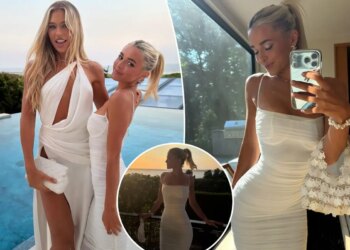 Livvy Dunne stuns at Michael Rubin's Hamptons white party