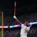 St. Louis Cardinals' Jordan Walker reacts as he wins the the MLB baseball All-Star Home Run Derby.