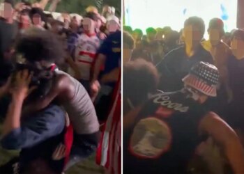 Massive brawl breaks out inside FIFA Fanzone on Washington's National Mall during USMNT World Cup game