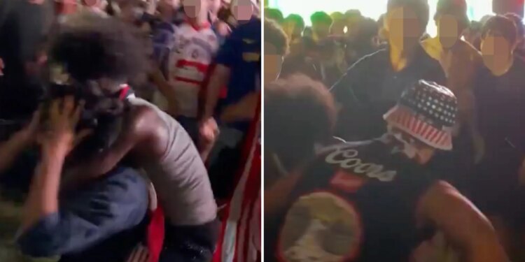 Massive brawl breaks out inside FIFA Fanzone on Washington's National Mall during USMNT World Cup game