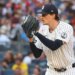 New York Yankees pitcher Max Fried (54) pitches in the first inning.