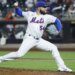 Daniel Duarte throws a pitch during the Mets' win over the Braves on July 27, 2026 at Citi Field.