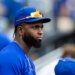 Luis Robert Jr. in the dugout during the 7th inning against the Kansas City Royals at Citi Field.