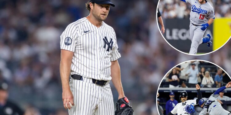 One pitch sinks Gerrit Cole, Yankees in loss to Dodgers