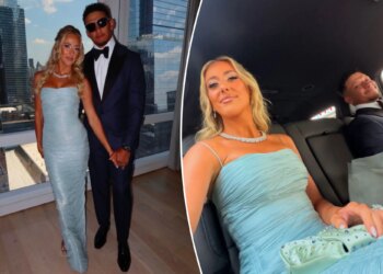Patrick Mahomes, wife show off attire from Travis Kelce-Taylor Swift wedding