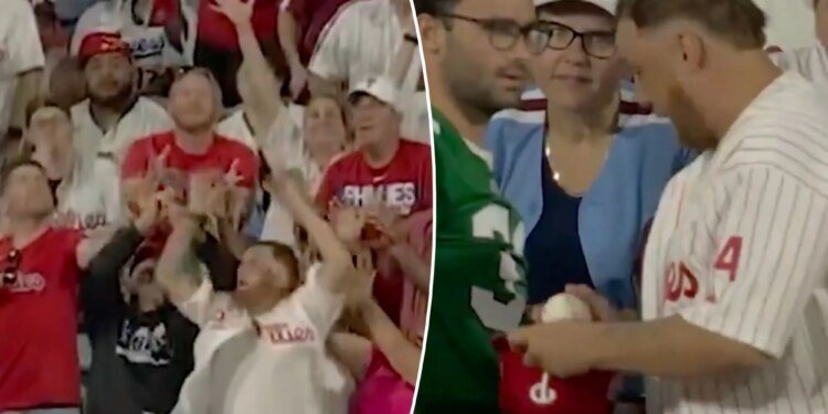Phillies fan aggressively steal home-run ball from fellow onlooker in debated viral scene