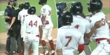 Red Sox prospect Justin Gonzales' home run ignites massive brawl