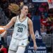 New York Liberty guard Sabrina Ionescu (20) dribbles the ball.