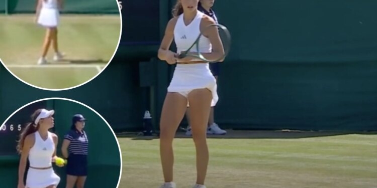 The moment 15-year-old tennis prodigy Ida Wobker booted out of Wimbledon