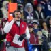 Head coach Mike Vrabel of the New England Patriots on the sideline during a game.