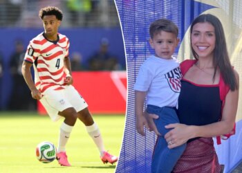 Tyler Adams wife Sarah USA outfit for Belgium World Cup game