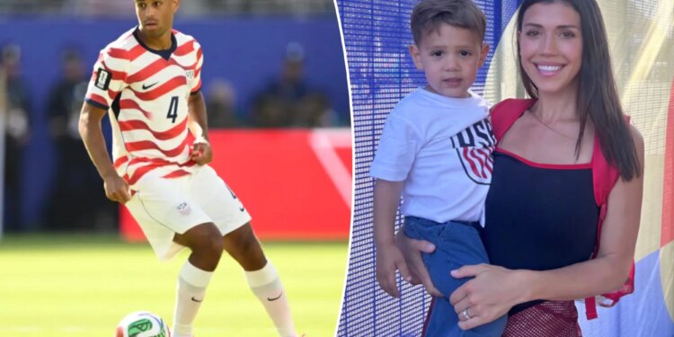 Tyler Adams wife Sarah USA outfit for Belgium World Cup game