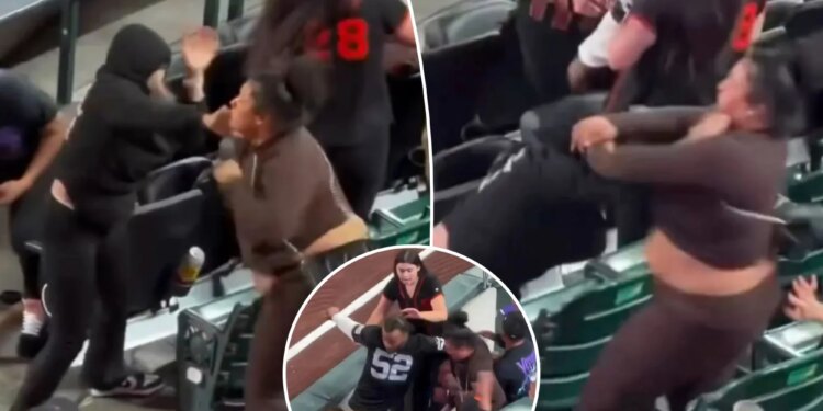 Violent fan brawl breaks out at Giants-Rockies game