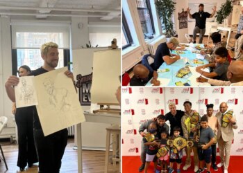 WWE's Jacob Fatu, Joe Hendry help at art class with Red Door Community