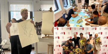 WWE's Jacob Fatu, Joe Hendry help at art class with Red Door Community