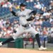 New York Yankees pitcher Cam Schlittler (31) throwing during a game.