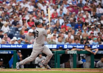 Paul Goldschmidt hitting a home run against the Philadelphia Phillies.