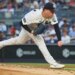 New York Yankees pitcher Ryan Weathers pitches during the third inning against the Pittsburgh Pirates.