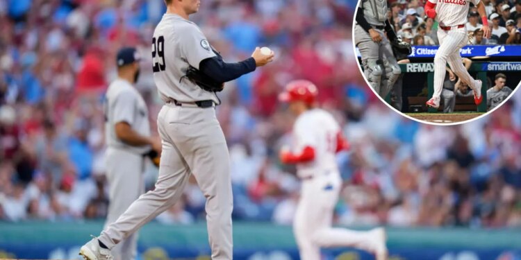 Yankees' pitching clunker sinks them in loss to Phillies